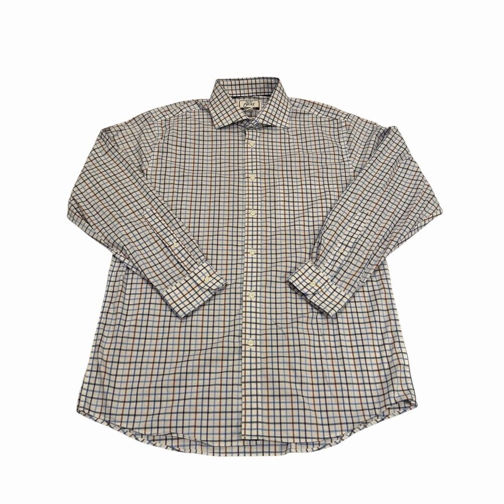 Jos. A. Bank Shirt Brrr Comfort Tailored Stretch Men's Long Sleeve 16-33 Check